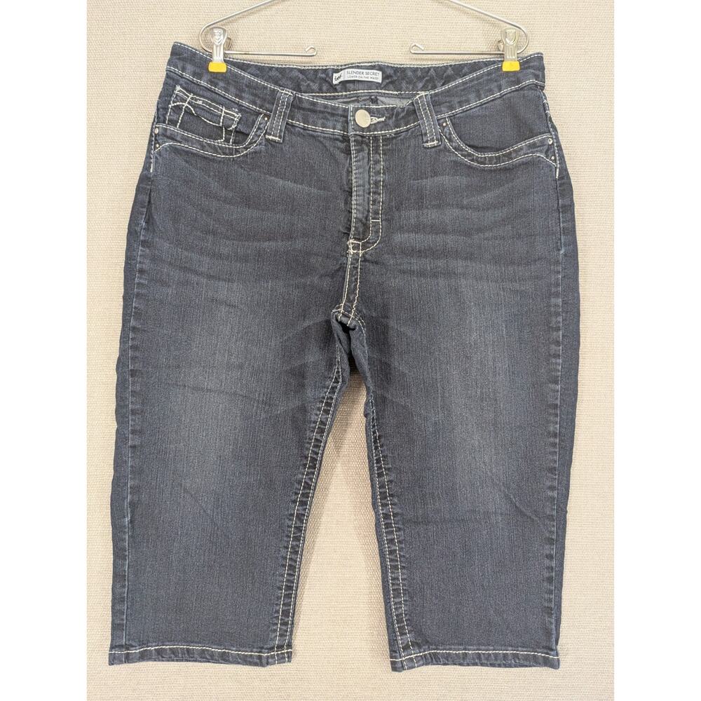 Lee Slender Secret Blue Jean Capri 16 Petite Lower On The Waist -0625D154